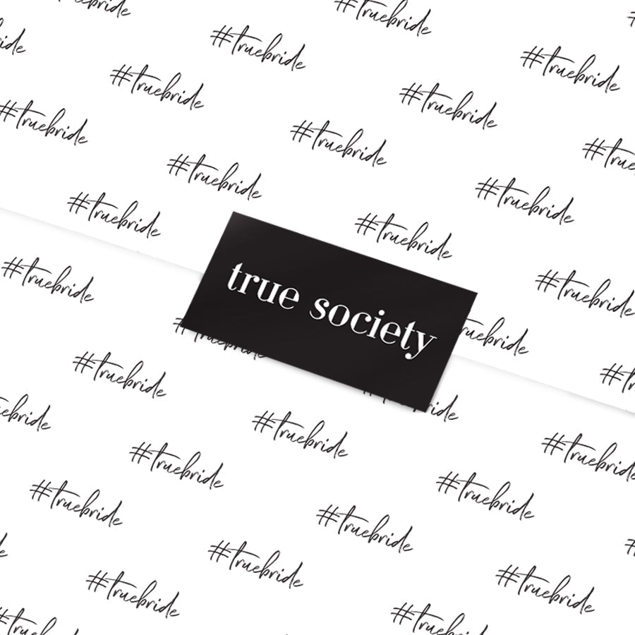 True Society Seidenpapier-Aufkleber